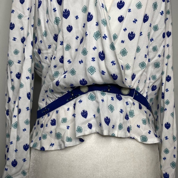 Free People Where We Roam Wrap Blouse bohemian - Picture 6 of 10